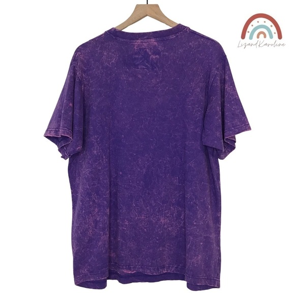 Newport Rhode Island Tie Dye Acid Wash Purple T-Shirt Anchor Graphic Top - Picture 2 of 9